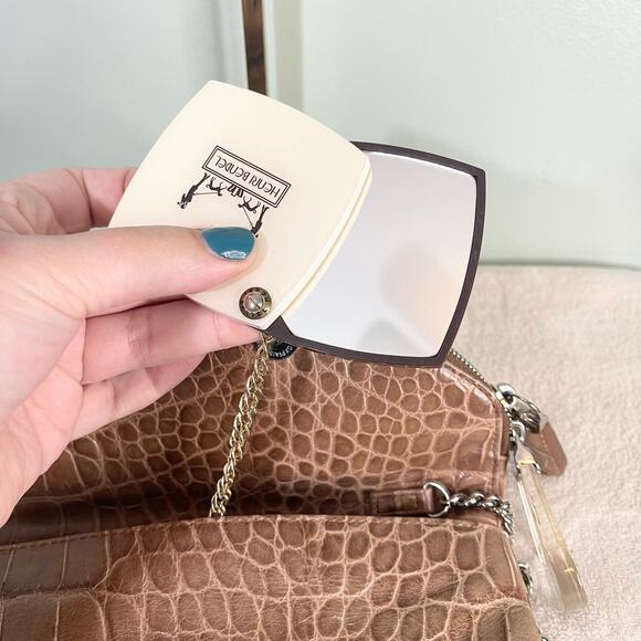 Henri Bendel Leather Crocodileskin Bag Brown - Picture 4 of 9